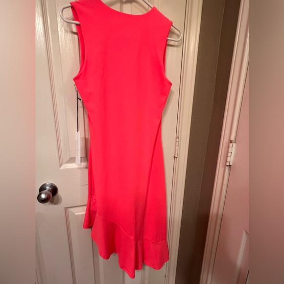 NWT Susana Monaco neon sleeveless dress with angled hem, size small - Picture 2 of 6